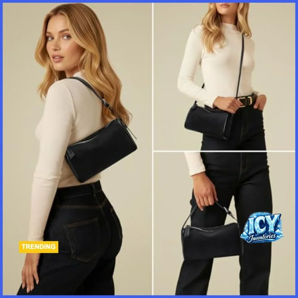 Faux Suede Hobo Bag with Adjustable Strap, Small Barrel Crossbody Purse